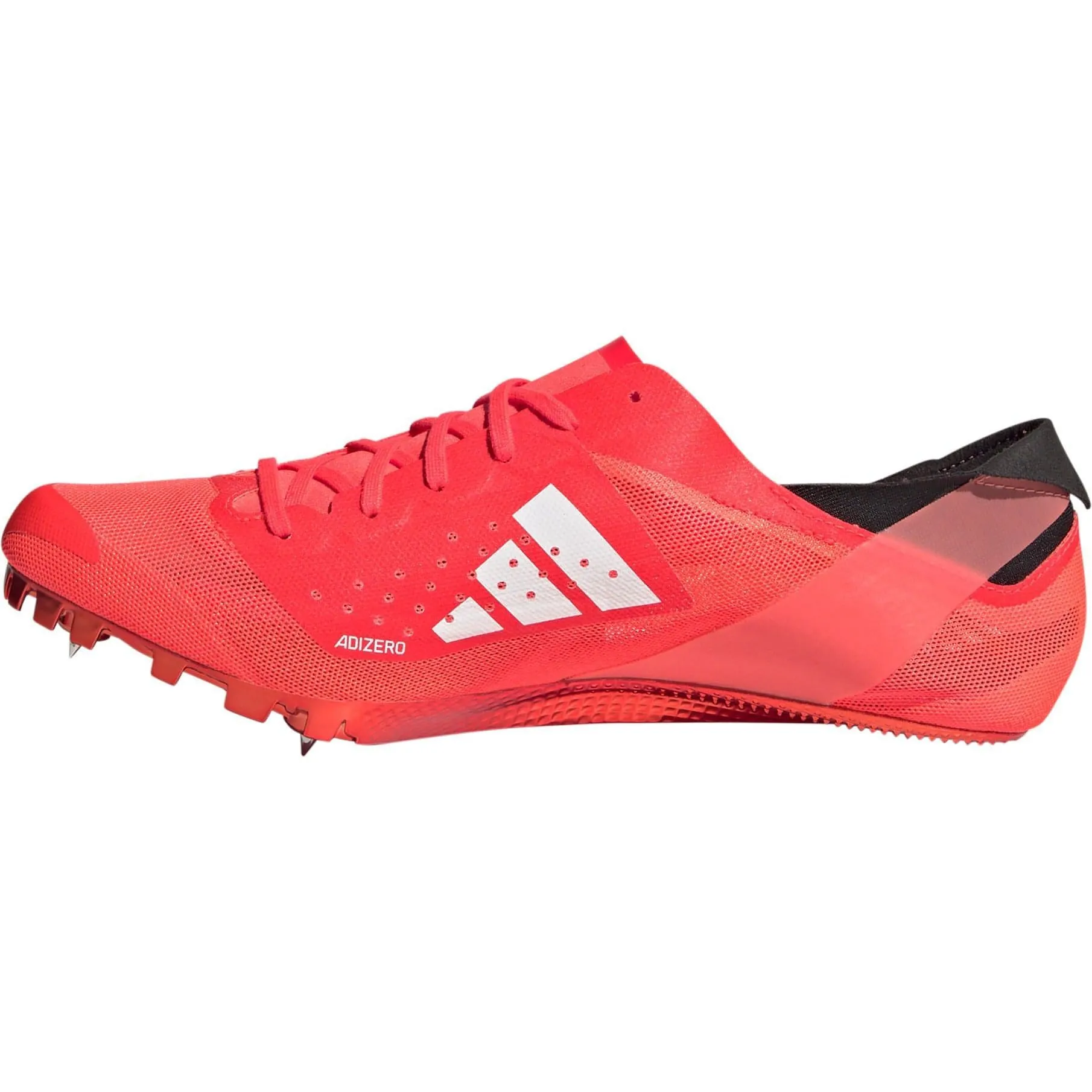 Red Adidas Adizero Finesse High-Performance Running Spikes