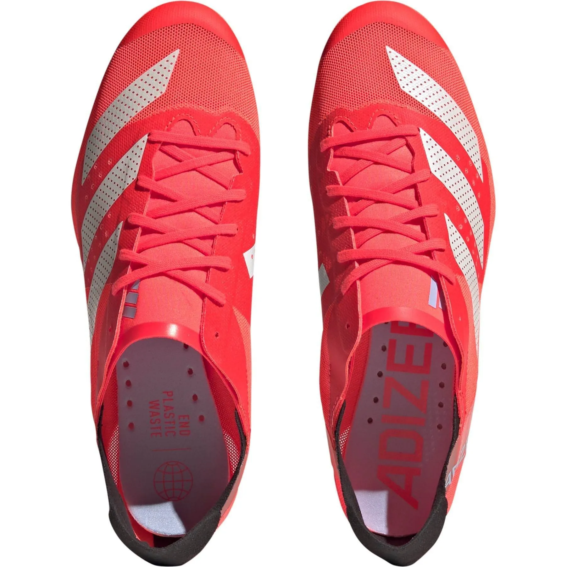 Red Adidas Adizero Finesse High-Performance Running Spikes