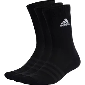 adidas Cushioned (3 Pack) Crew Training Socks - Black