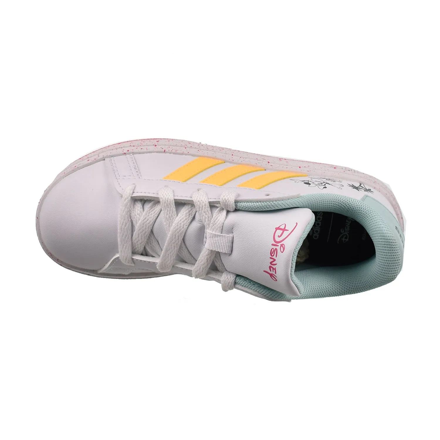 Adidas Grand Court x Disney Little Kids' Shoes Cloud White-Spark-Pulse Magenta