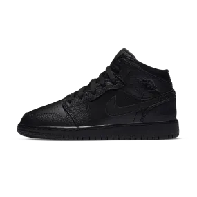 Air Jordan 1 Mid GS 'Triple Black' 2020