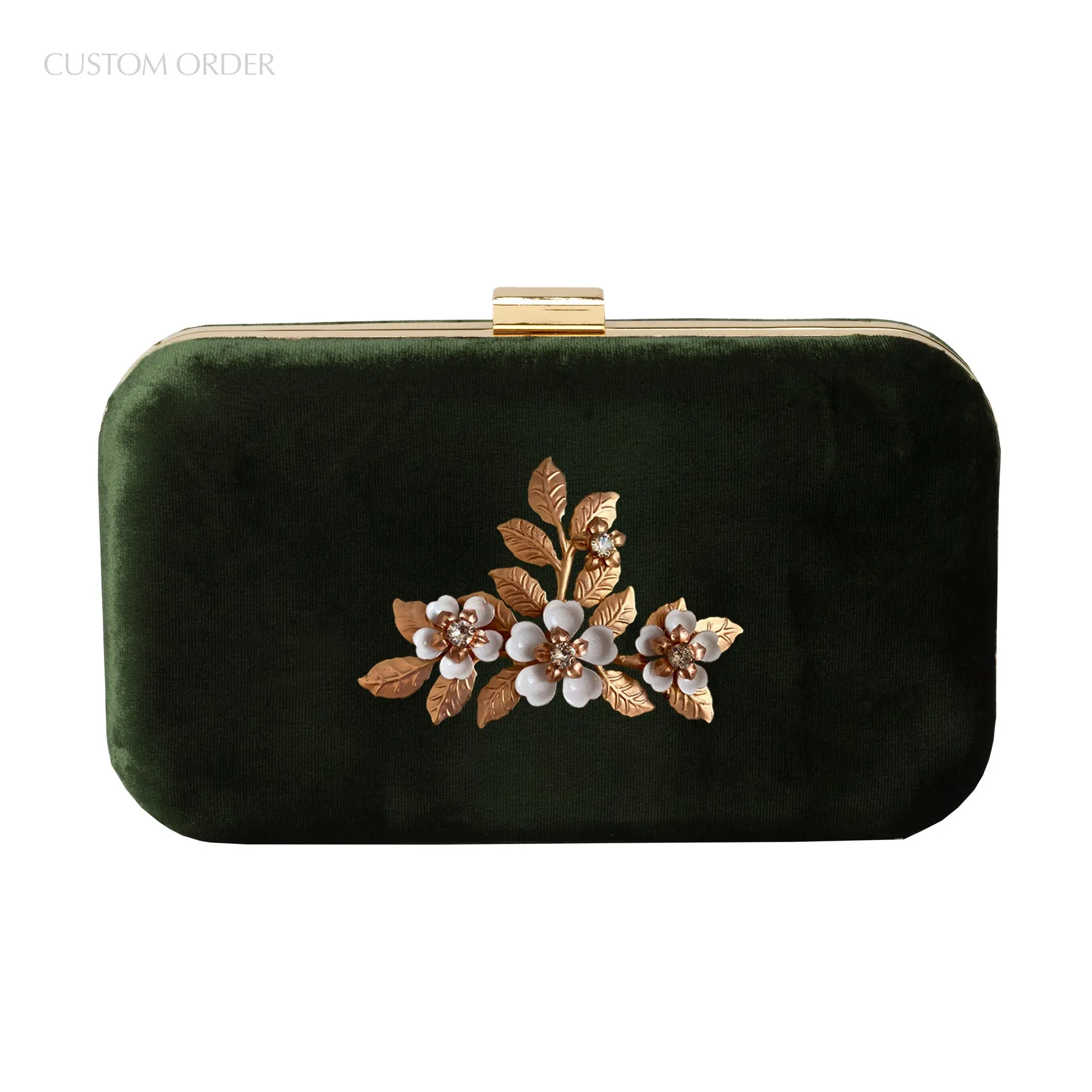 Amelia Forest Green Clutch