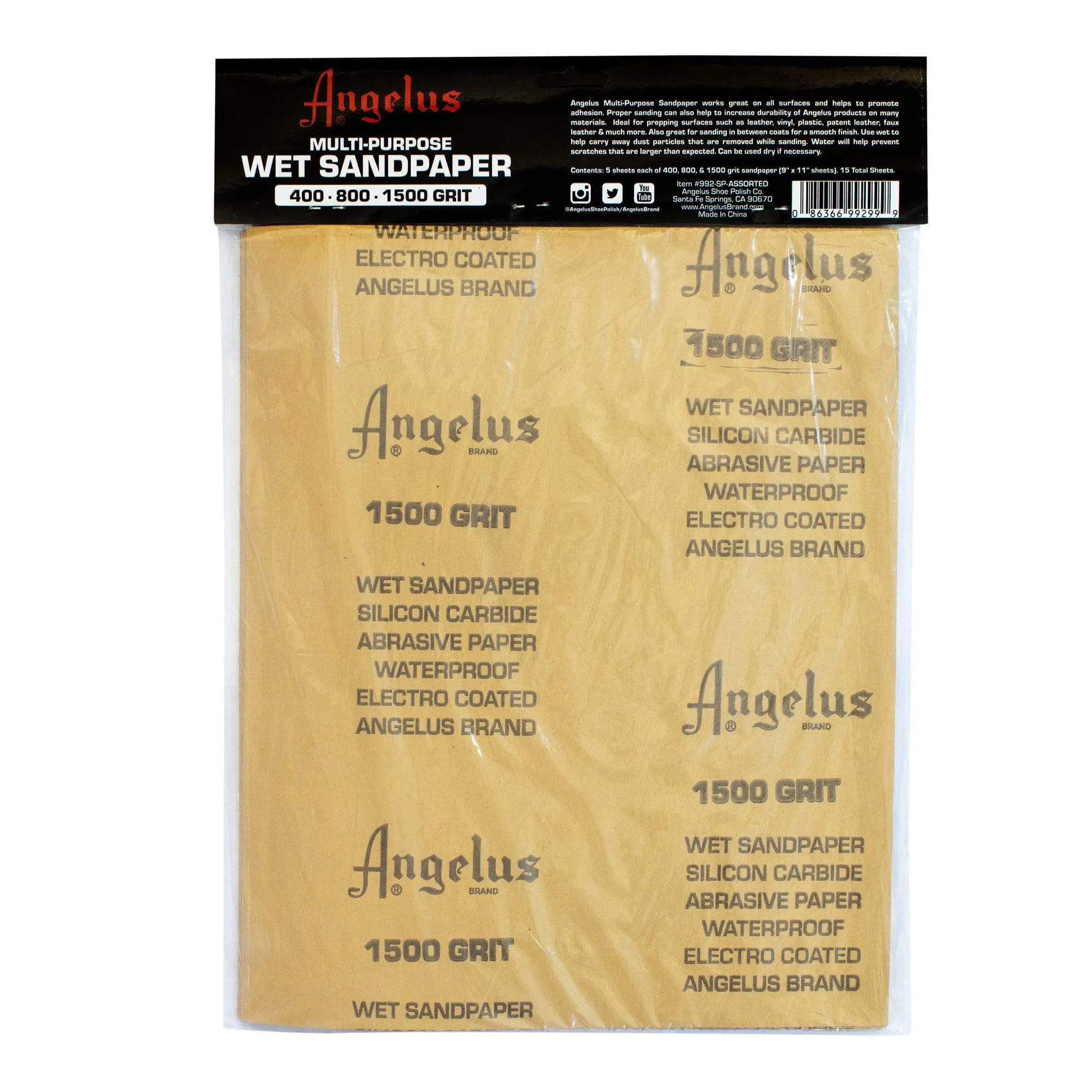 Angelus Multi Purpose Wet Sandpaper (Pack of 5)