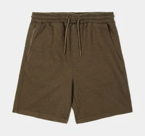 Art Decor Knit Mens Shorts (Brown)