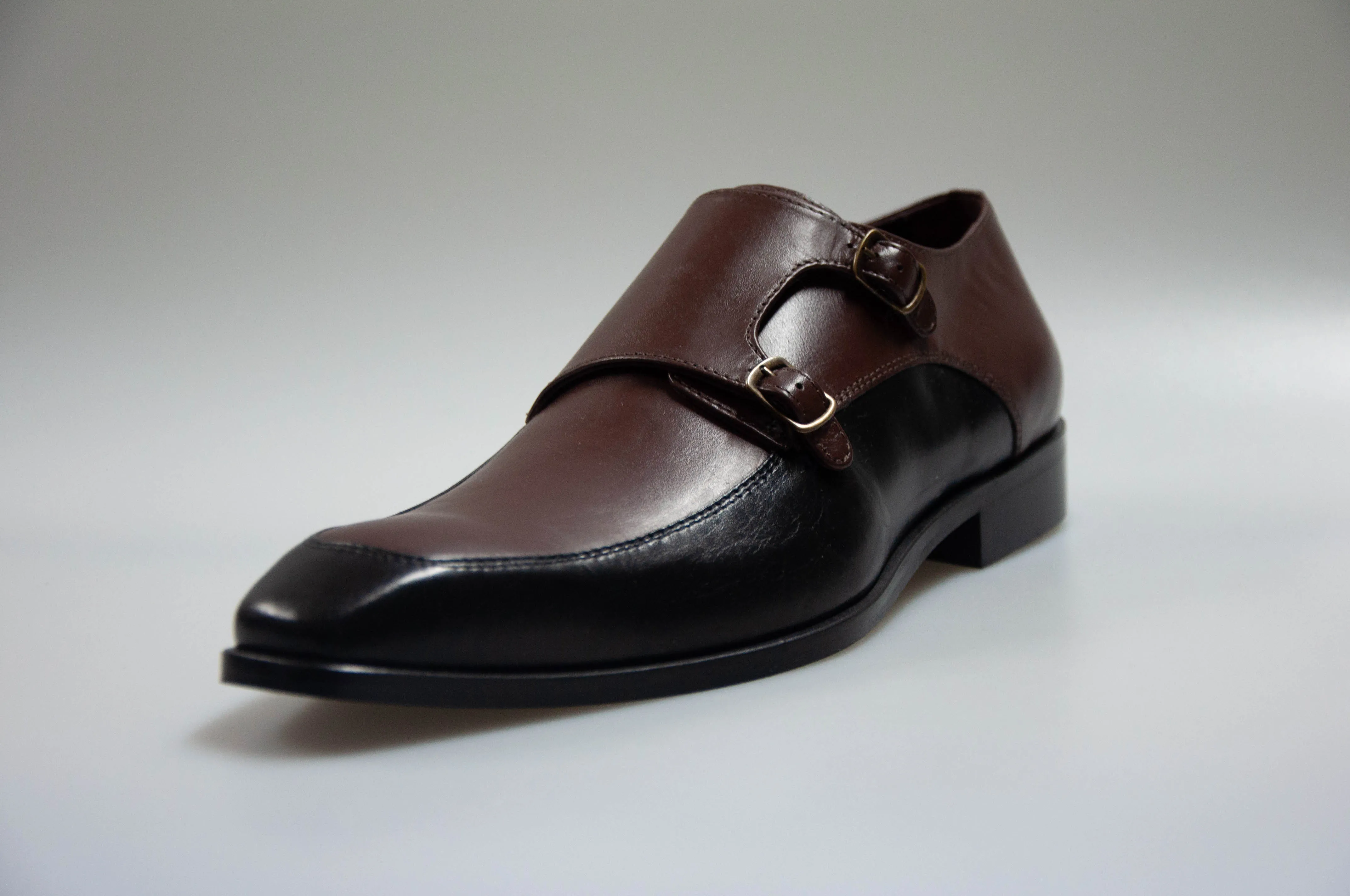 Black & Brown Monk Strap Averill Shoe