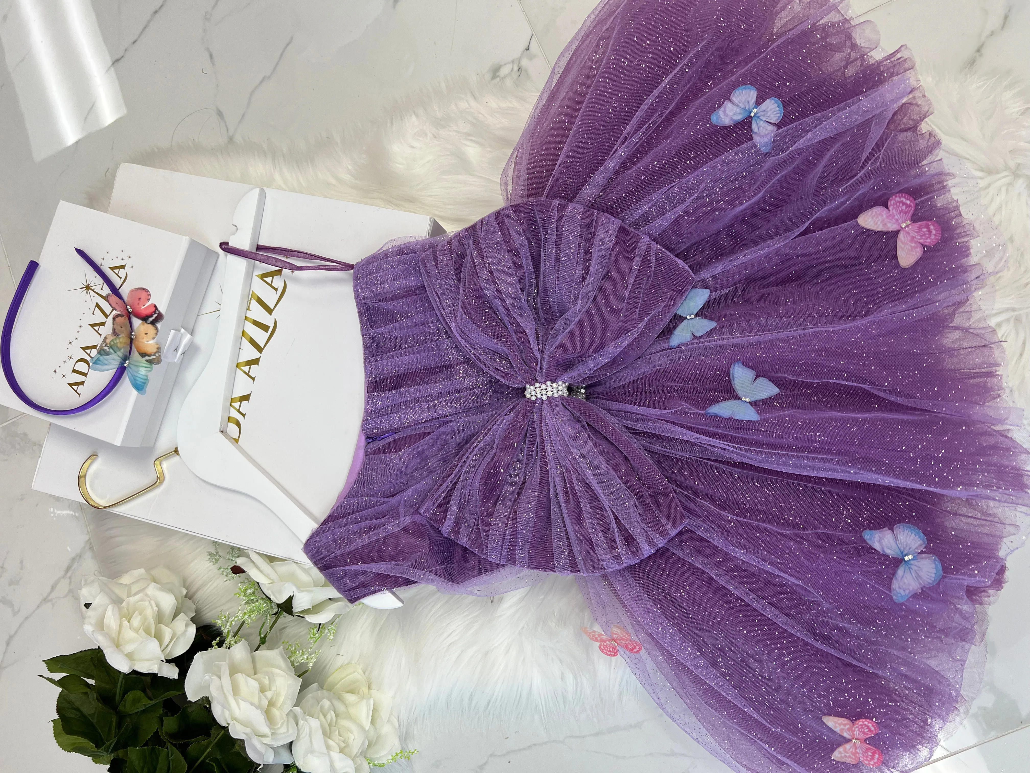 Butterfly dress in purple