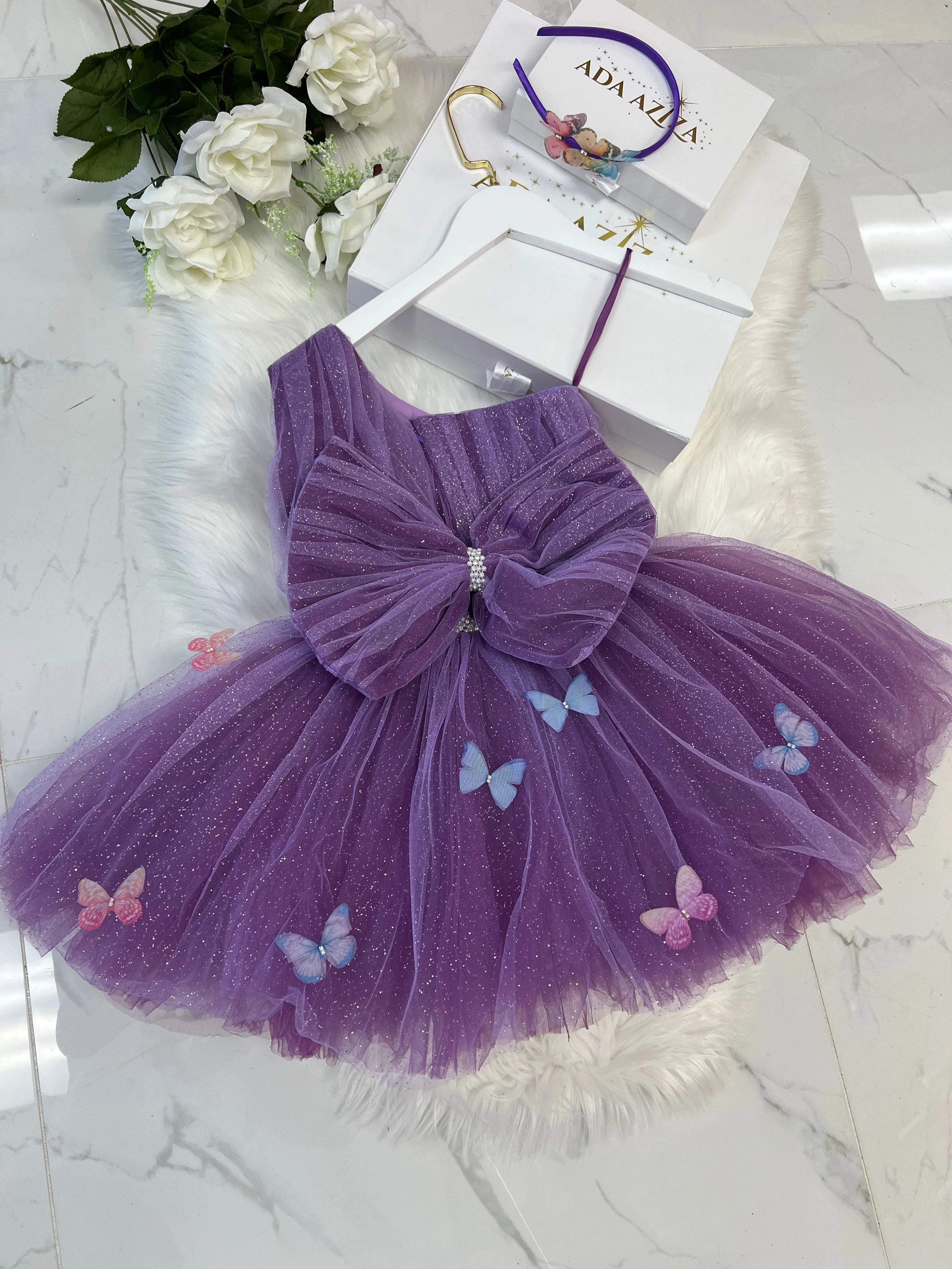 Butterfly dress in purple