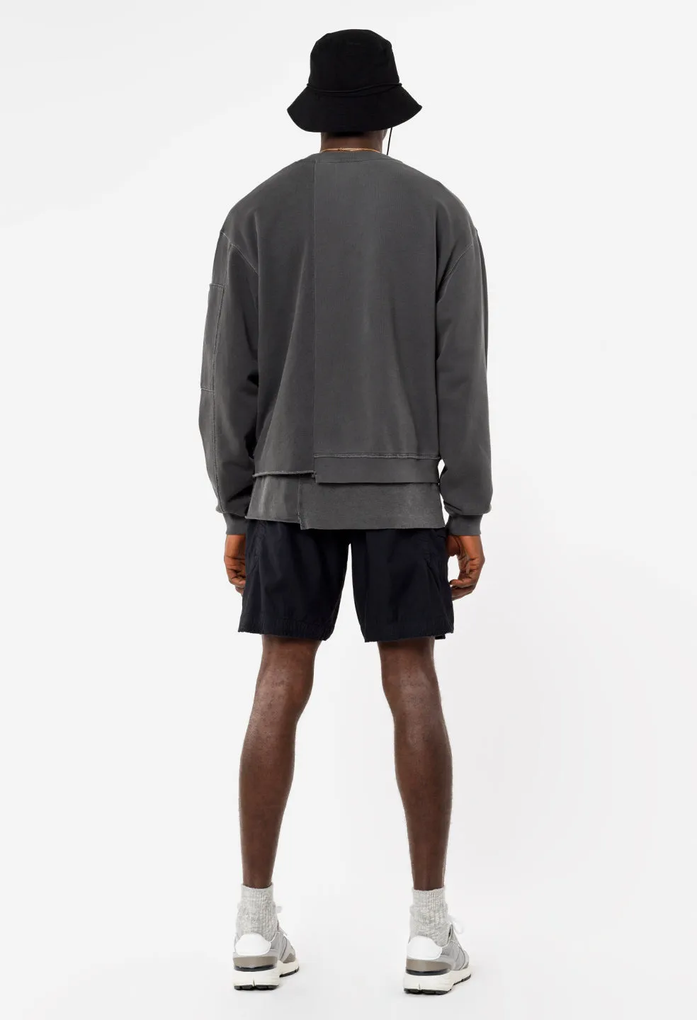 Cotton Poplin Frame Shorts / Black