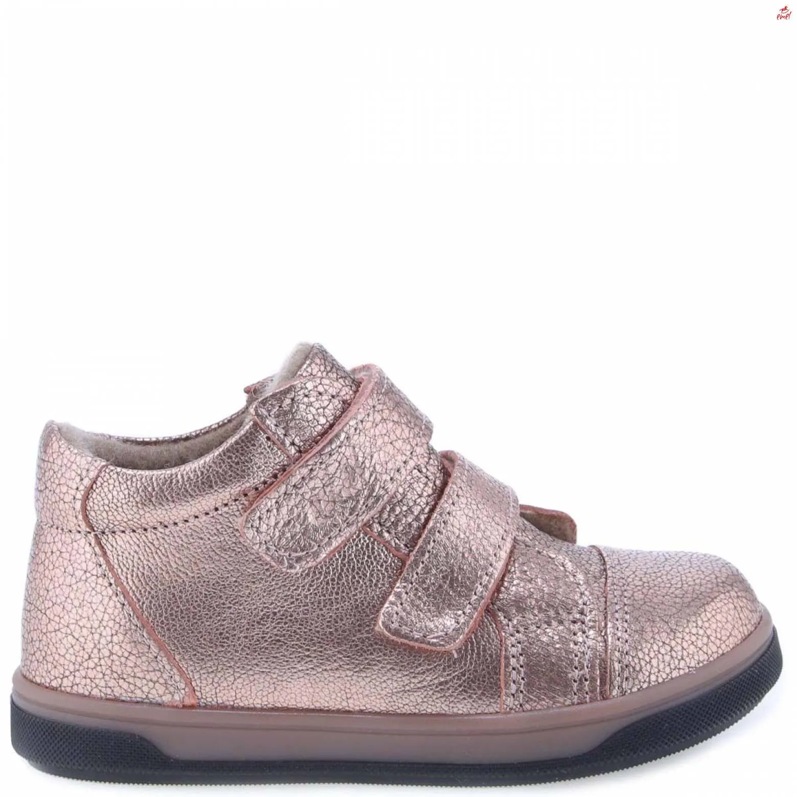 (EX2675-39) Emel shoes velcro trainers Rose Gold