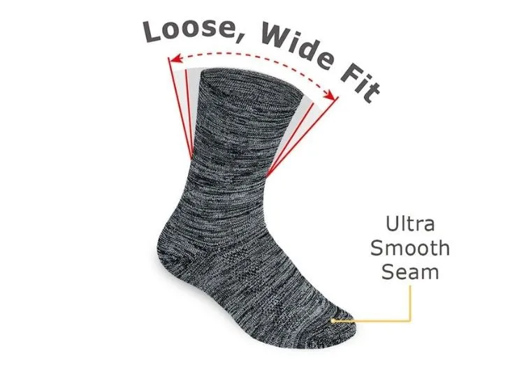 Extra Roomy Socks (Thick) - Black/Gray