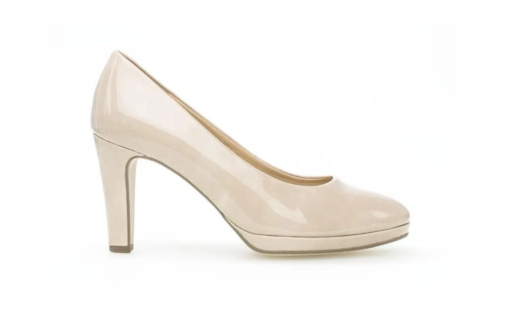 GABOR Nude Patent Court Shoe Splendid