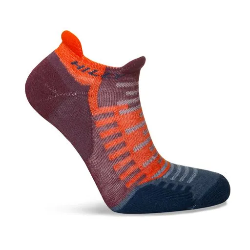 Hilly Active Socklet Min - Burgandy/Orange