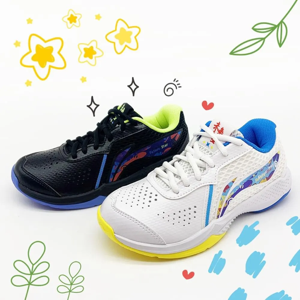 Li Ning Lei Ting Badminton Kid's Shoe [White/Blue] AYTT014-3