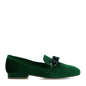 MENBUR Green Velvet Loafer