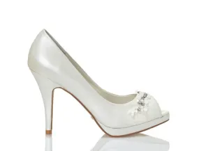 Menbur Rosana Ivory Peeptoe shoe - 4811