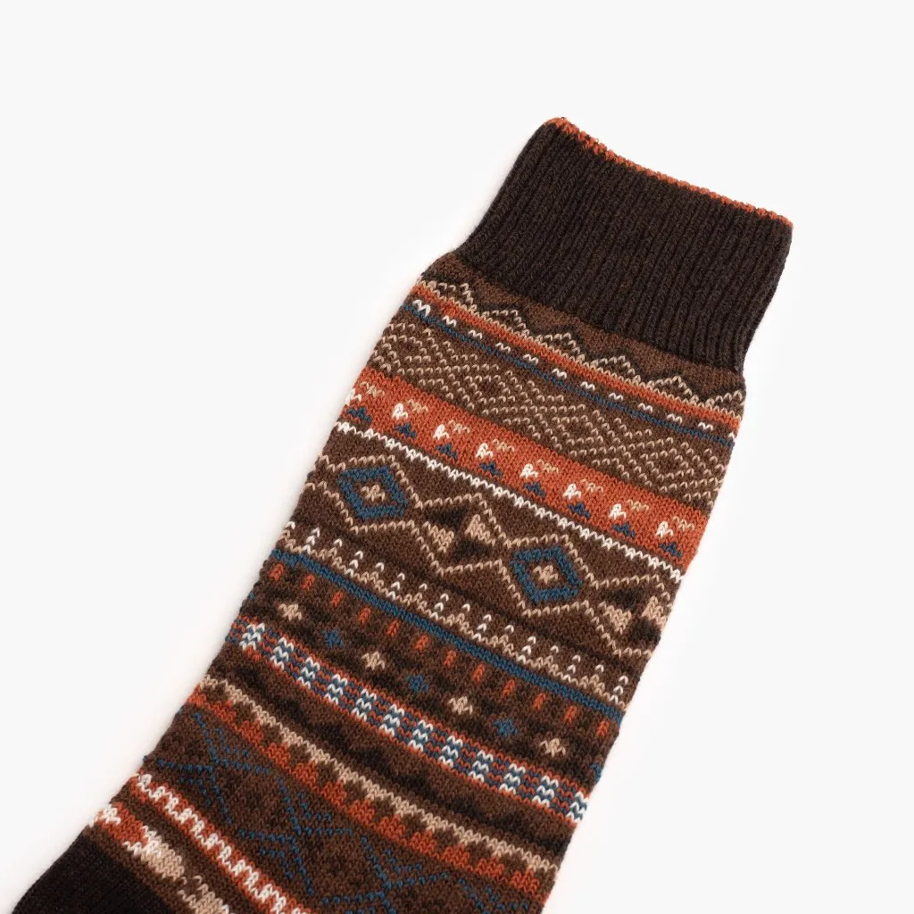 Men's Sodello Geo Sock | Burnt Crimson