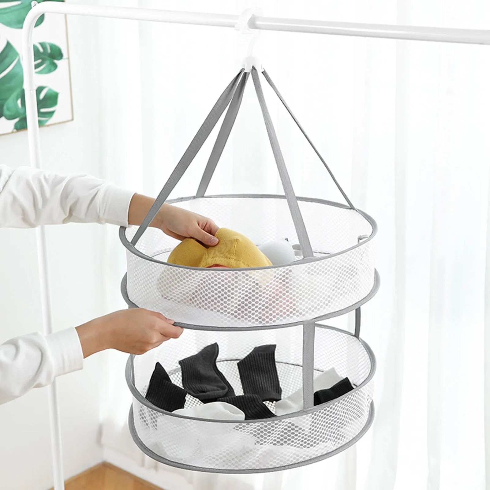 Multi-Layer Folding Clothes Drying Laundry Basket