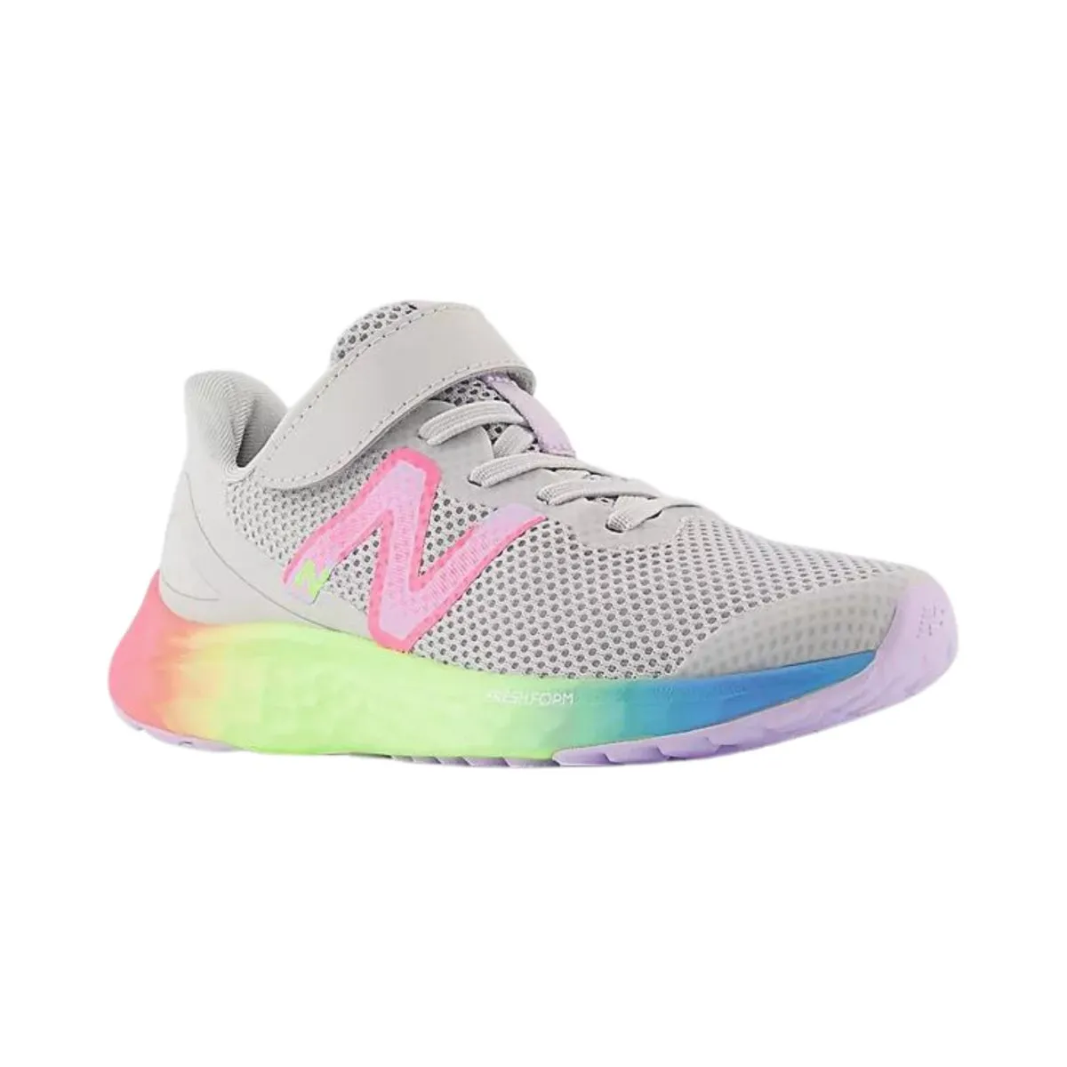 New Balance Girl's (Gradeschool) Fresh Foam Arishi v4 GPARIKG4 Grey/Rainbow