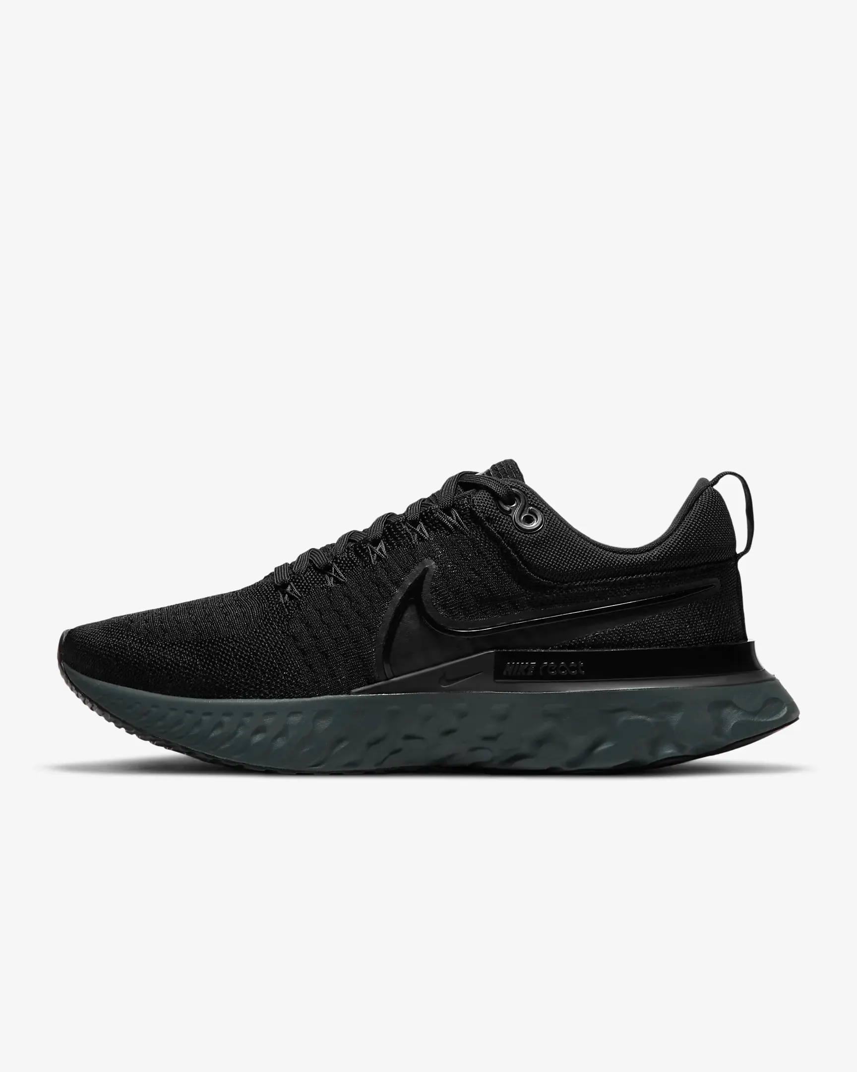 Nike Men's React Infinity Run Flyknit 2 Shoes - Black / Iron Grey