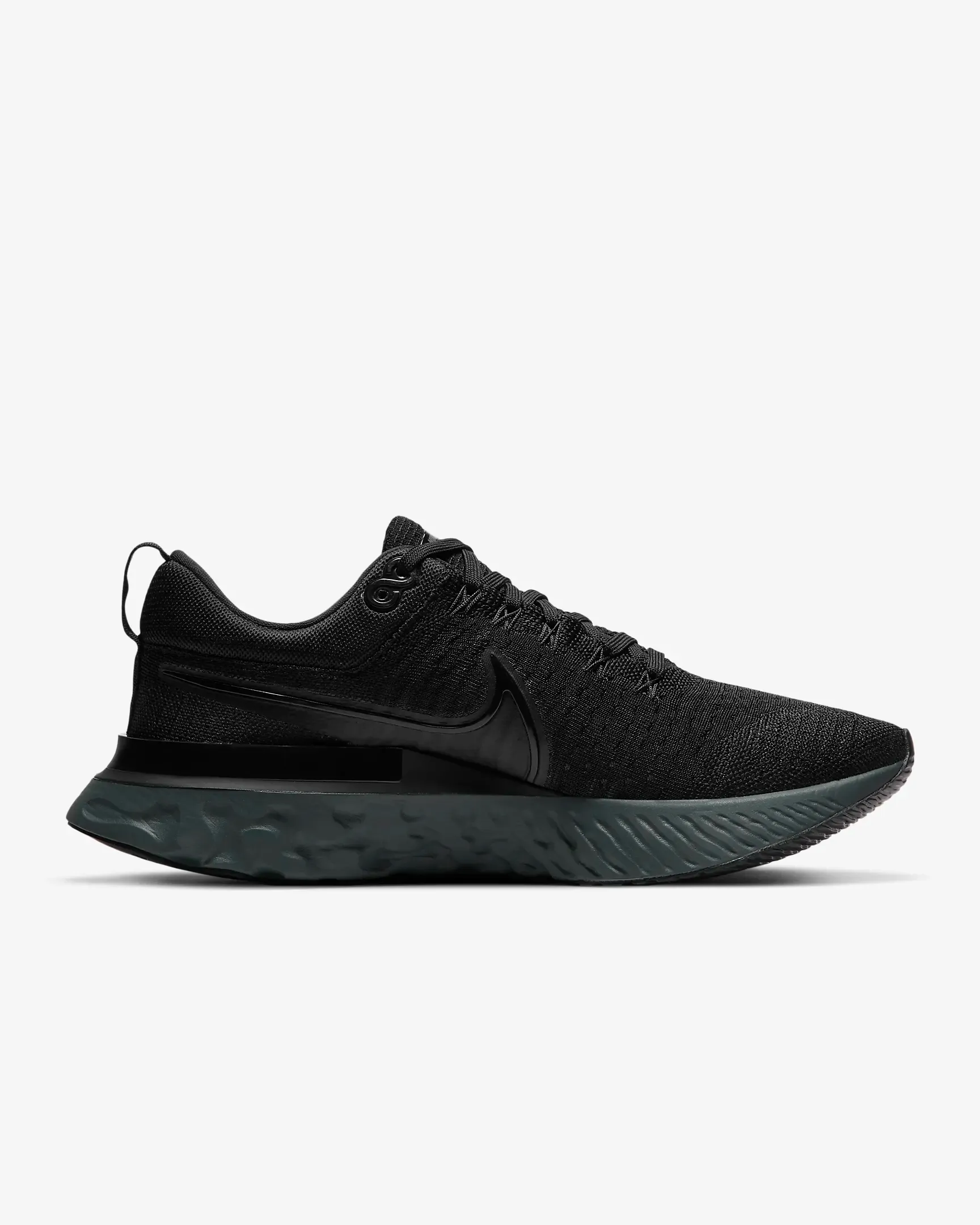 Nike Men's React Infinity Run Flyknit 2 Shoes - Black / Iron Grey