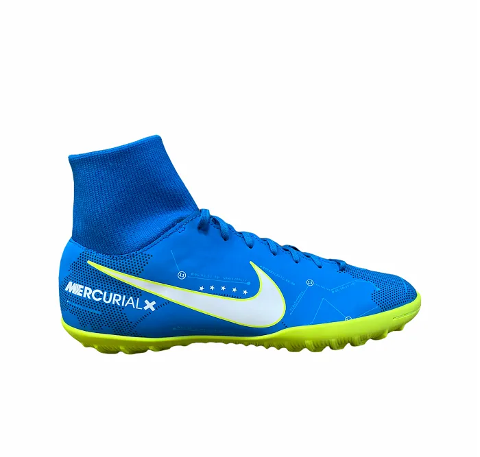 Nike men's soccer shoe Mercurialx Victory 6 DF NJR TF 921514 400 blue