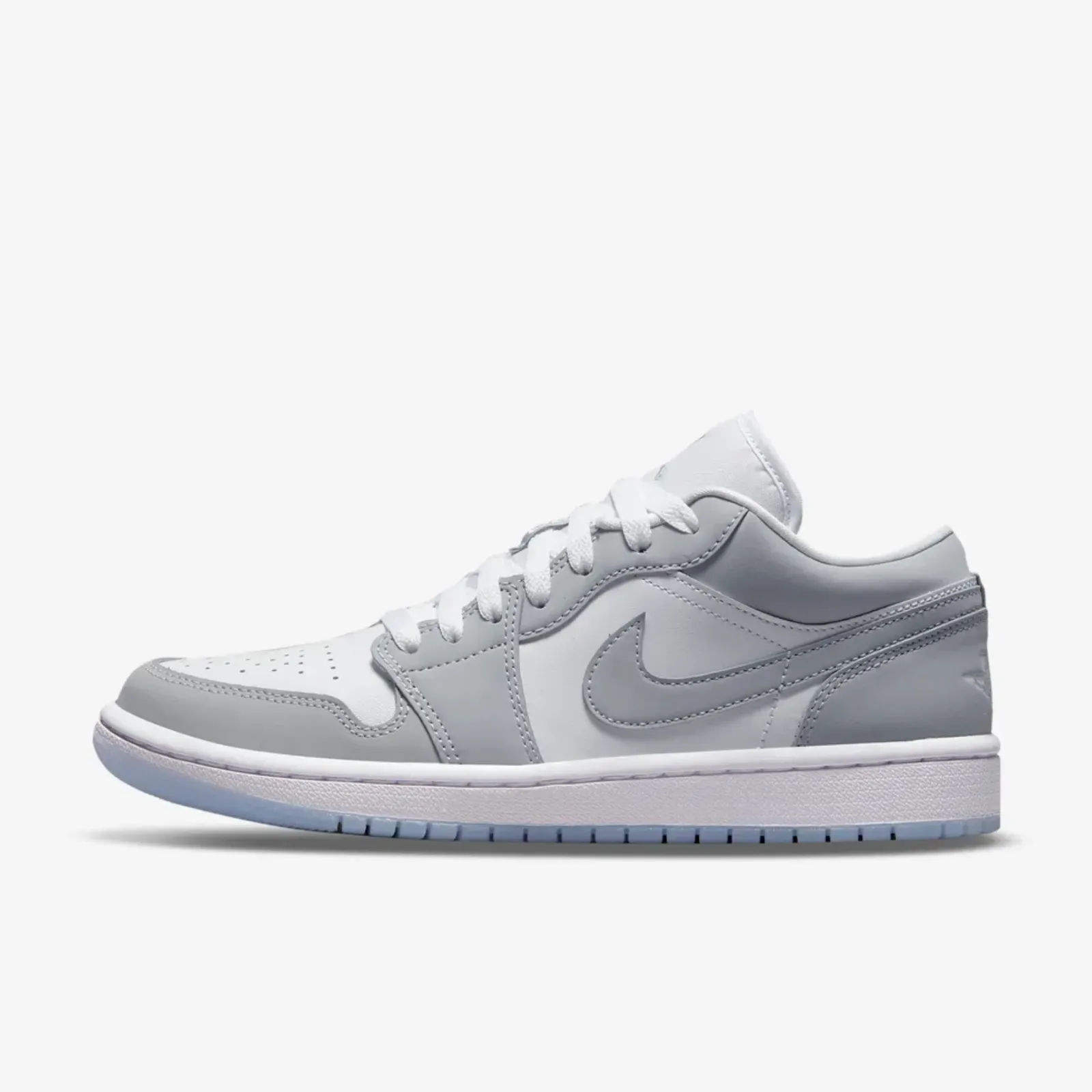 Nike Women's Air Jordan 1 Low Shoes - White / Wolf Grey