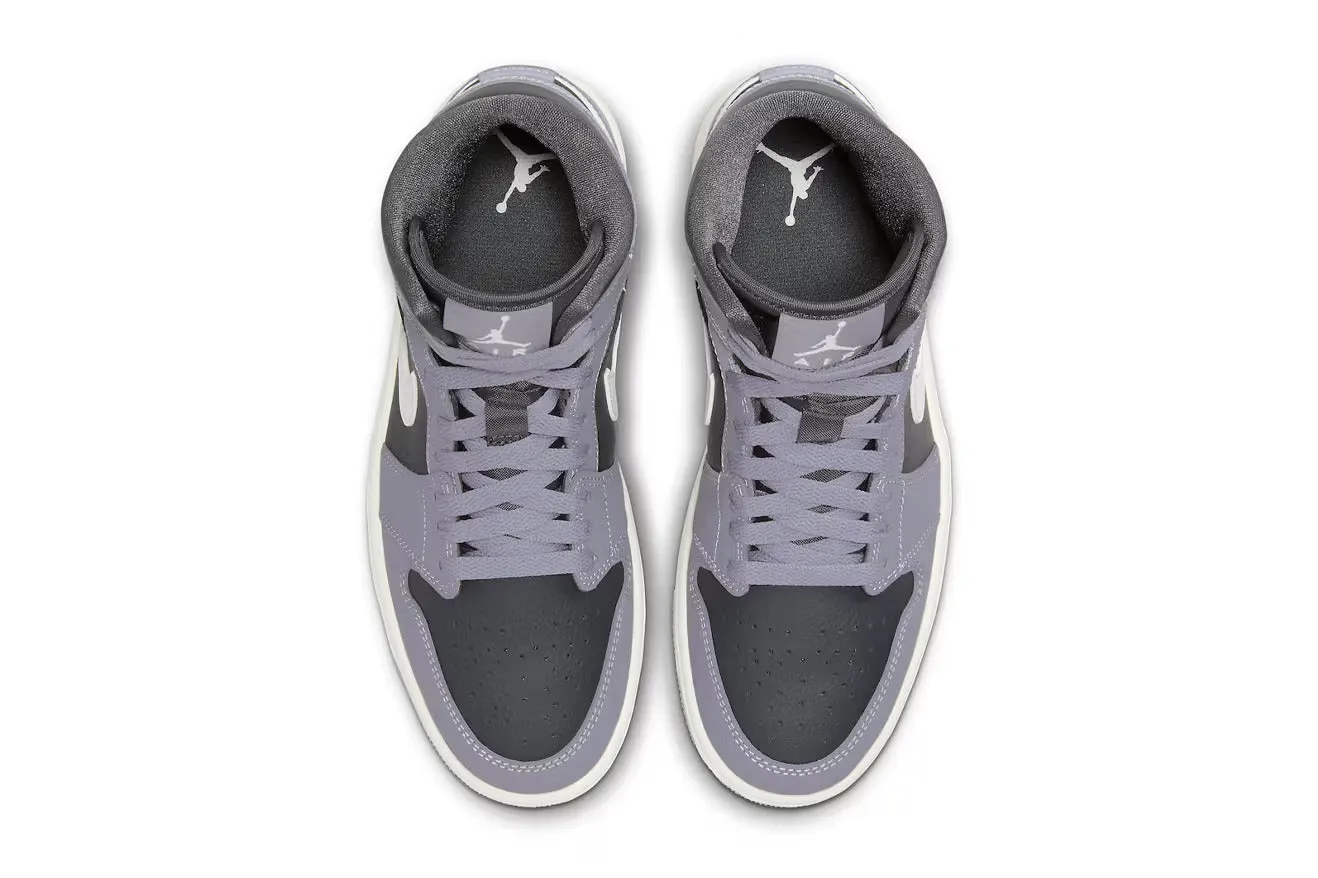 Nike Women's Jordan 1 Mid Shoes - Cement Grey / Sail