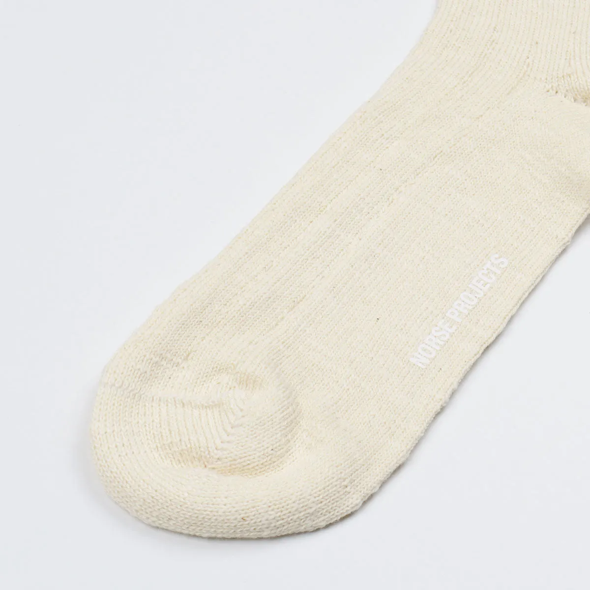 Norse Projects - Bjarki Slub Stripe Socks - Cadmium Orange