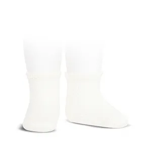 PERLE SIDE OPENWORK SHORT SOCKS CREAM