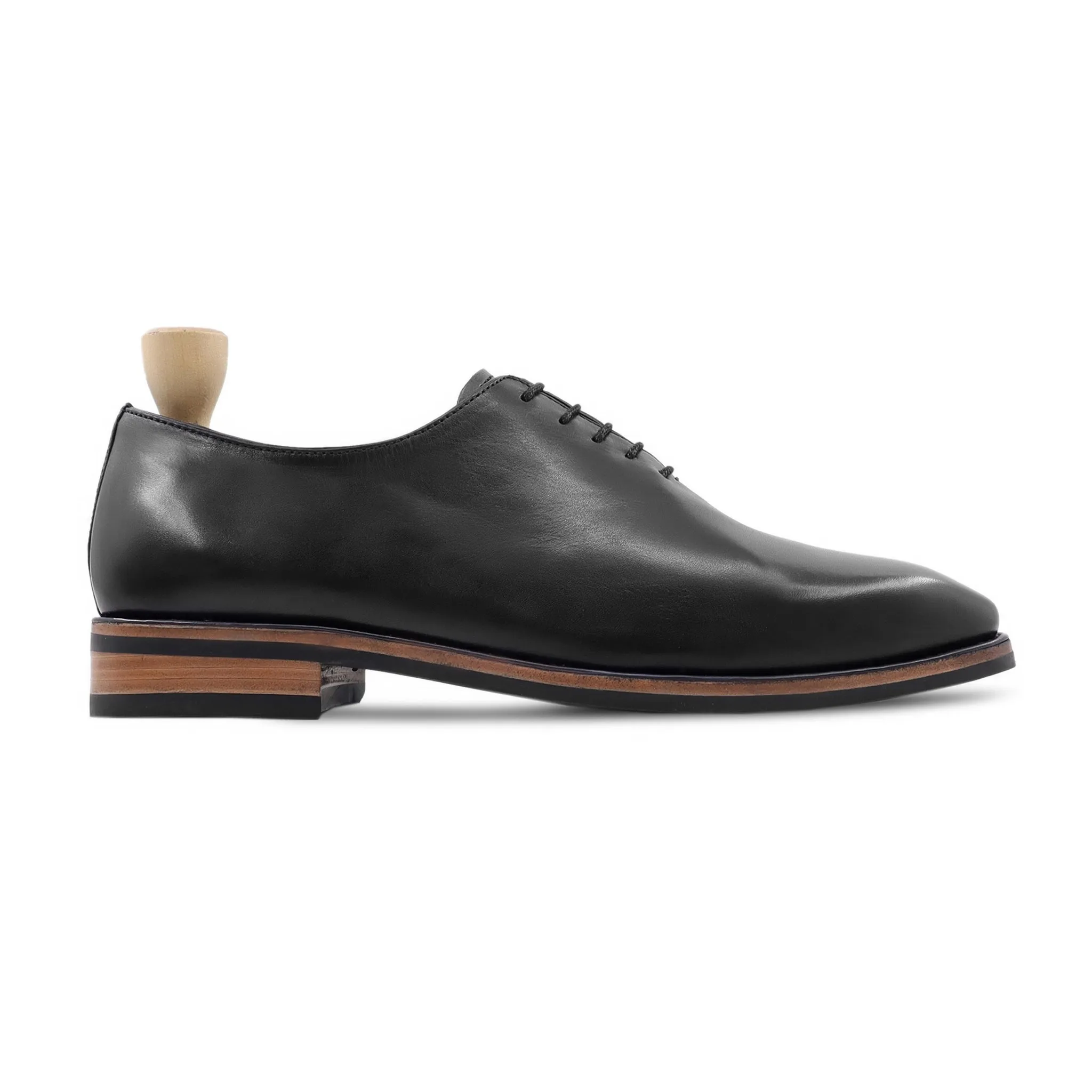 Polt - Men's Black Calf Letaher Wholecut Shoe