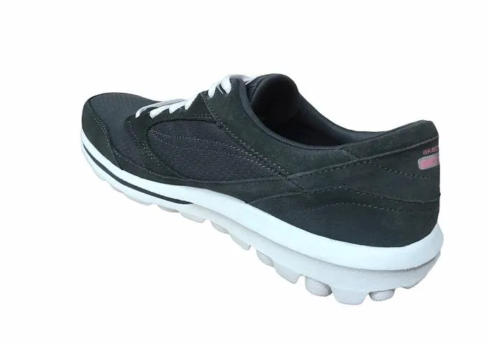 Skechers Womens Go Walk Action Sneakers, Model 13668/CCCL, Charcoal Grey