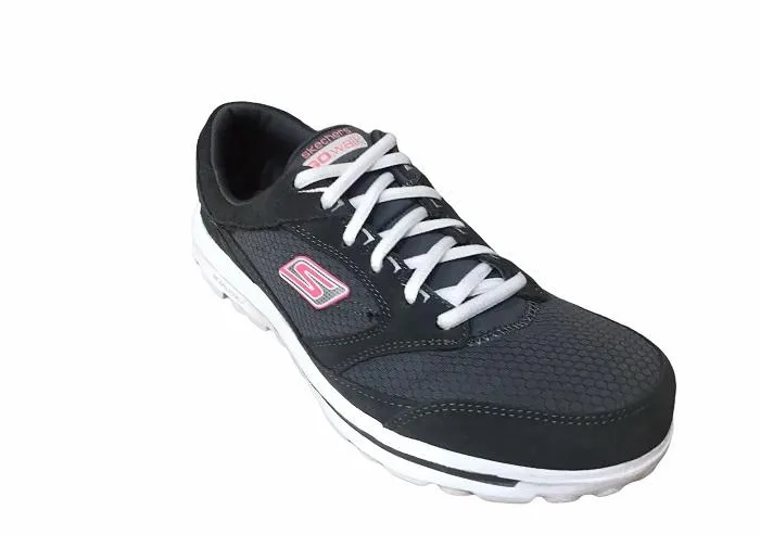 Skechers Womens Go Walk Action Sneakers, Model 13668/CCCL, Charcoal Grey