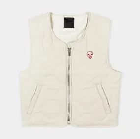 Mens Beige Stone Puffer Vest - SP x Bone Thugs N Harmony Collaboration