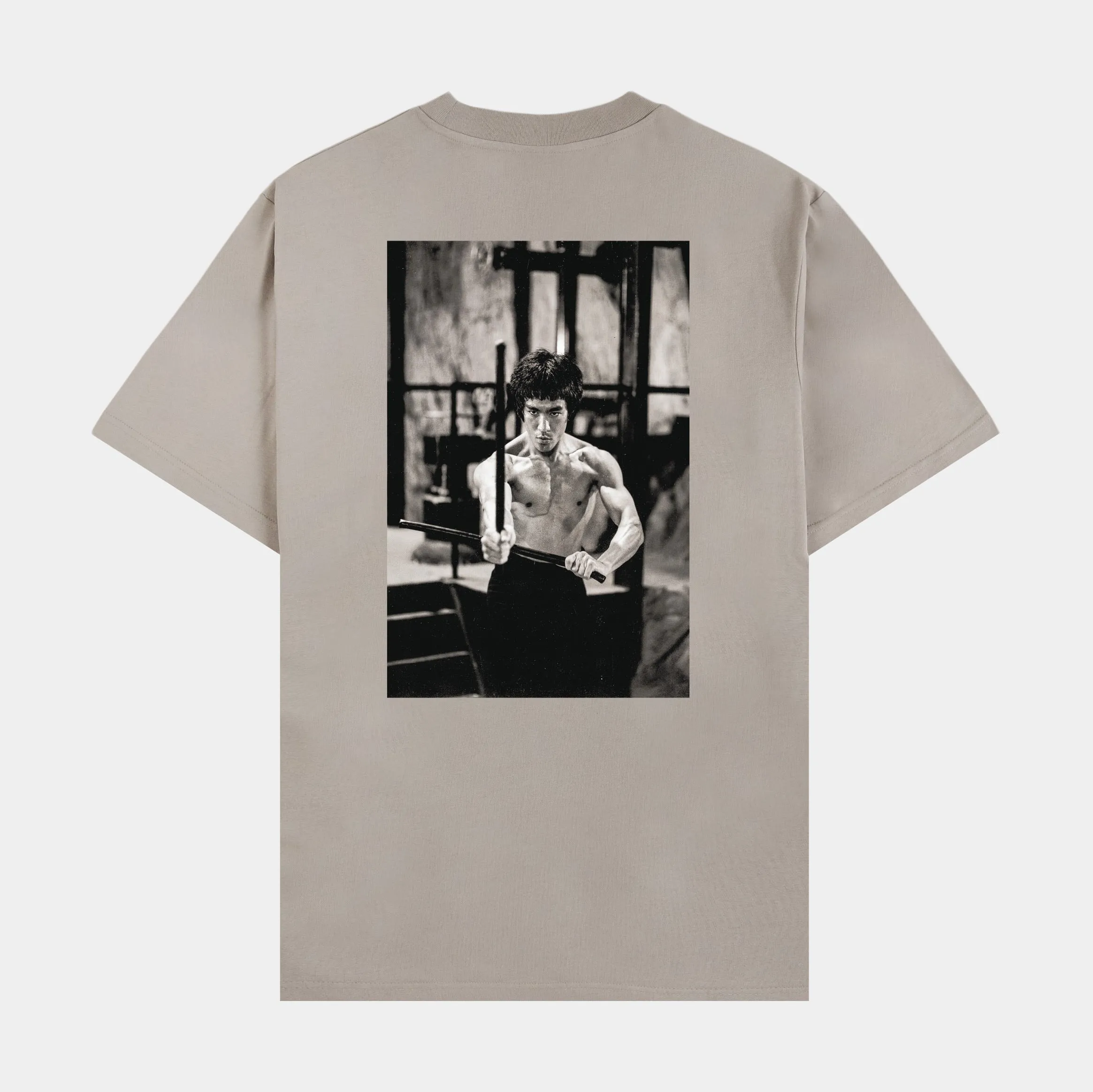 SP x Bruce Lee Sticks Mens Short Sleeve Shirt (Grey)