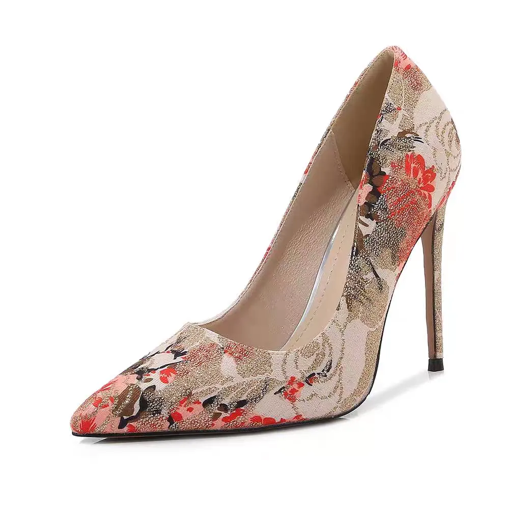 The Tian Oriental Floral Heels (Available in 3 Colours)