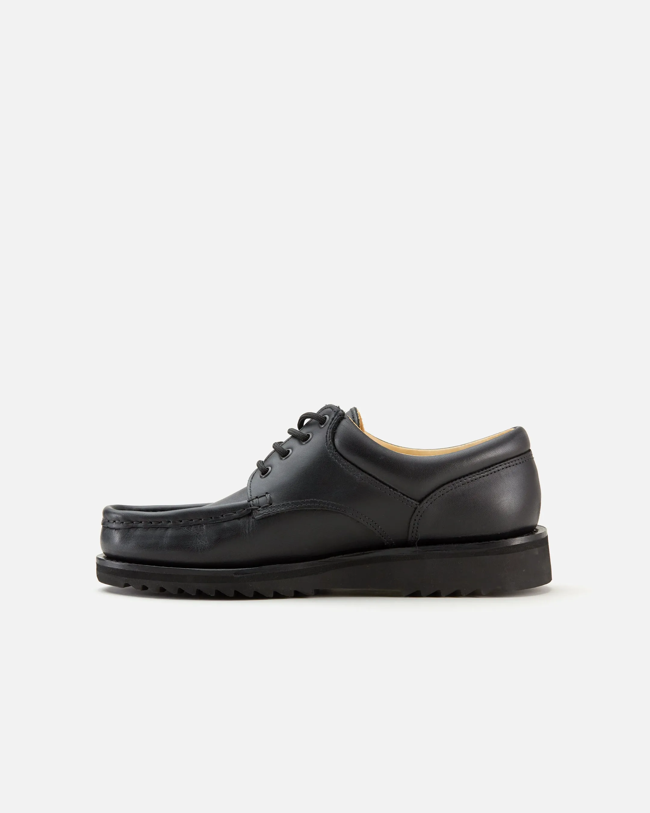 Thiers - Black Plained Leather