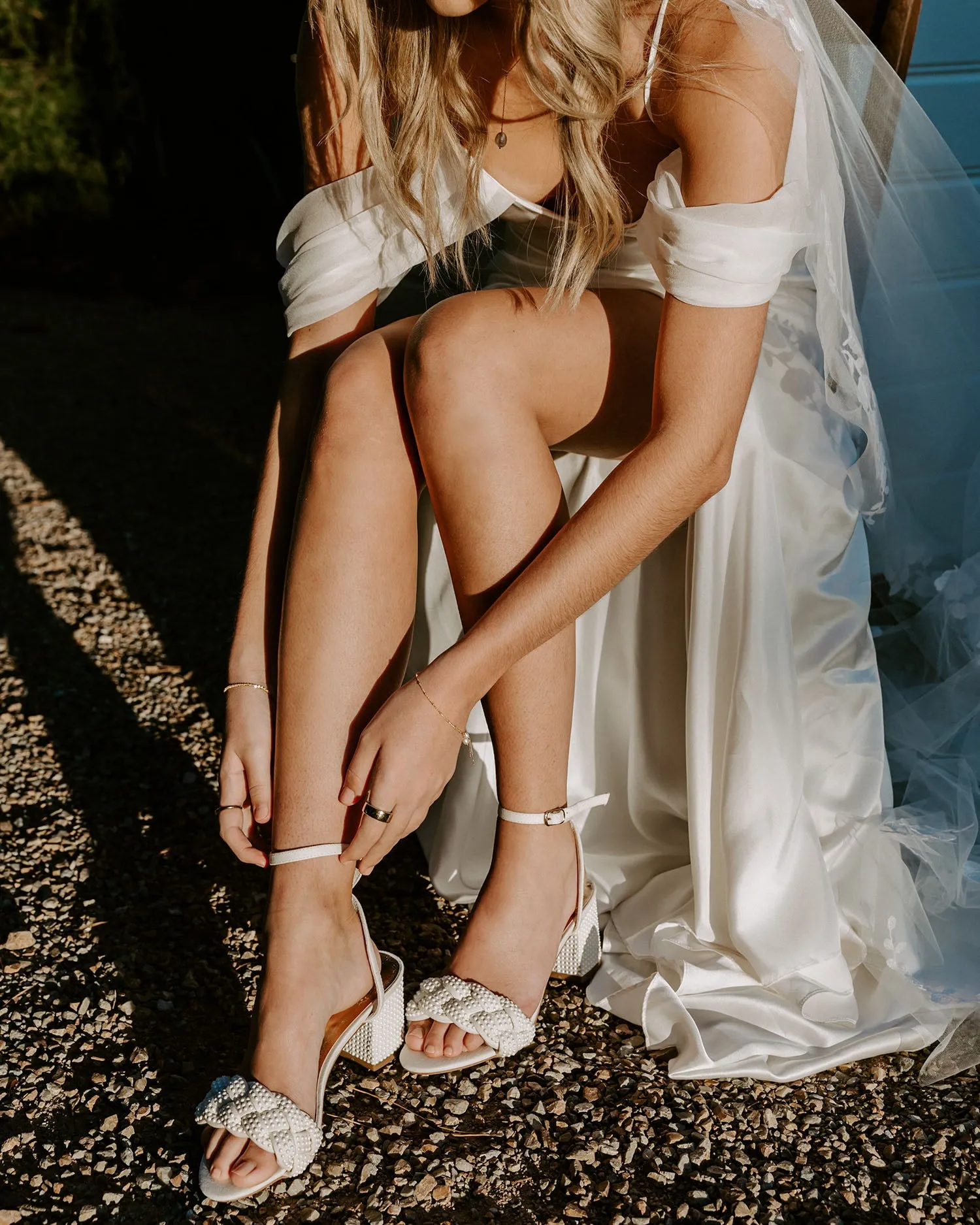 TRUE - IVORY PEARL WEDDING SANDALS WITH PLAIT TOE - FINAL SALE