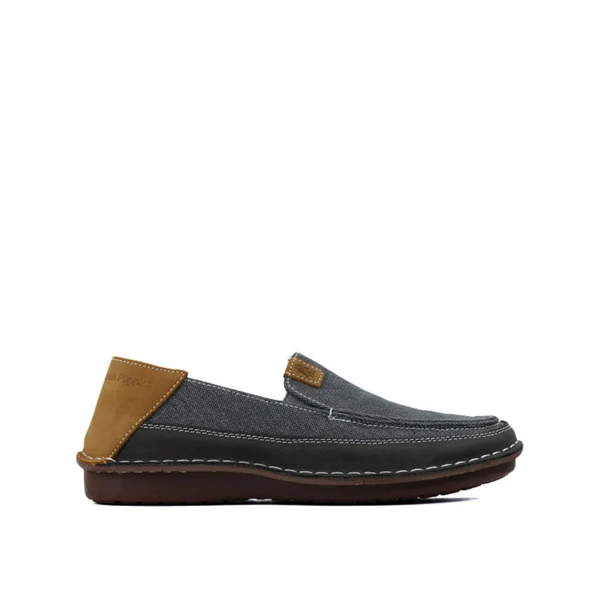 Weaver Slip On Men's Shoes - Grey Canvas Nubuck